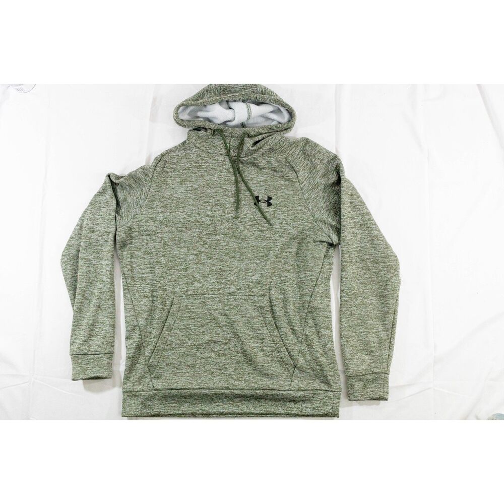 Under Armour Mens Medium Green Heather Loose Fit Pullover Hoodie Kangaroo Pocket